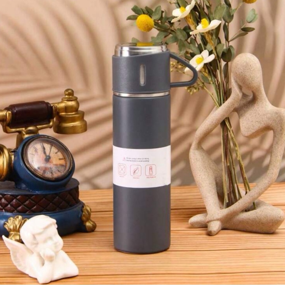 1 Set Stainless Steel Thermal Cup, Double Layer Leakproof Insulated Water Bottle - Picture 11 of 15